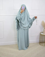 Abaya en Khimarset Ruffle - Islamboekhandel.nl