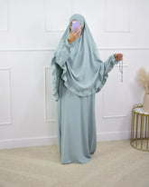 Abaya en Khimarset Ruffle - Islamboekhandel.nl