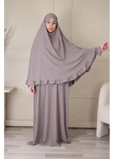 Abaya en Khimarset Ruffle - Islamboekhandel.nl