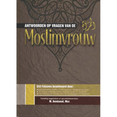 Boekomslag met Arabische kalligrafie voor Antwoorden op vragen van de moslimvrouw vanuit islamitisch oogpunt