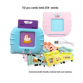 Blauwe en roze speelgoed met sprekende arabische woorden en kaarten