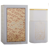Attar al Layal White EDP 100 ml parfumfles met gouden dop en Arabisch script