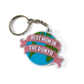 Best Mom in the Dunya sleutelhanger, uniek geschenk voor de dunya’s beste moeder