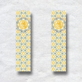 Twee gebatikte boekenleggers boekenlegger Bismillahi Arrahmani Arraheem voor lezen