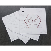 Cadeaukaartjes Eid mubarak -marmer (4 stuks) - Islamboekhandel.nl