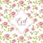 Cadeaukaartjes Eid mubarak -vintage rose (4 stuks) - Islamboekhandel.nl