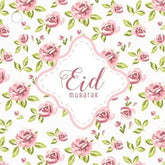 Cadeaukaartjes Eid mubarak -vintage rose (4 stuks) - Islamboekhandel.nl