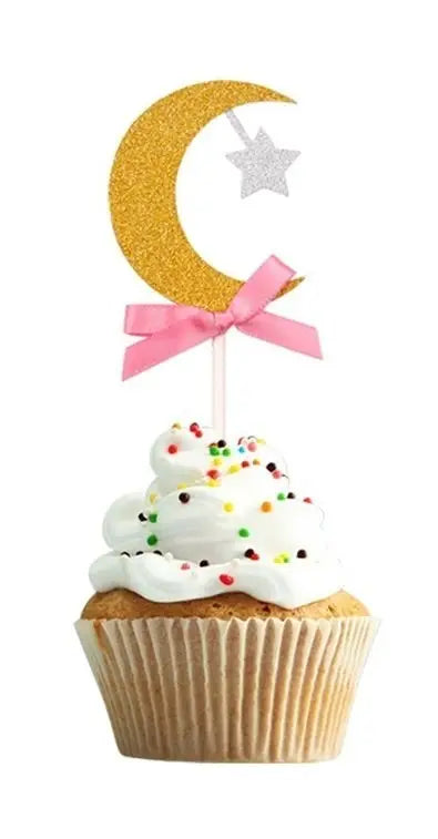 Cupcake topper maan -rose (6 stuks) - Islamboekhandel.nl