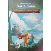 Kinder avonturenboek cover van De avonturen van Isa en Hawwa met verloren schatten en hoge kwaliteit