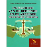 Boek met teal kaft en gouden weegschaal over plichten arbeiders raad en werknemers