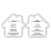 Huis welcome en goodbye bordje set met twee huisvormige signs, 3mm dik