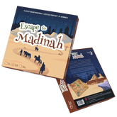 Escape to Medina bordspel doos met kleurrijke ontwerp en strategie-elementen