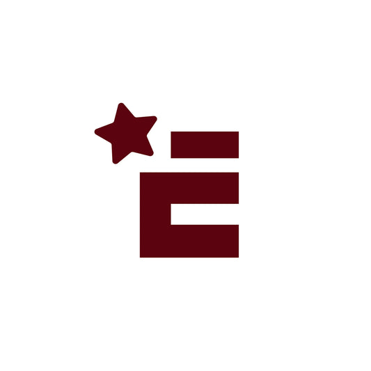 Maroon ster en letter e logo op de fles van fariis prometheus edp 100ml parfum