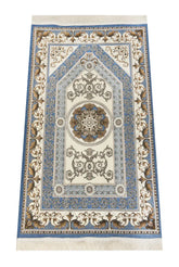 Gebedskleed Blauw/Grijs met sierpatroon - Islamboekhandel.nl