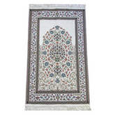 Gebedskleed van chenille met klassiek bloemenmotief - Islamboekhandel.nl