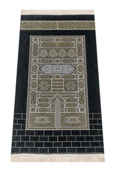 Gebedskleed Kaäba-patroon Zwart - Islamboekhandel.nl