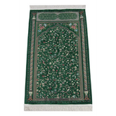 Groene gebedskleed Rawda met bloemenpatroon en gevoerde afwerking