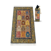 Gebedskleed van zijdetextuur met draagtas -design #1 - Islamboekhandel.nl