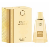 Golden meringue edp 100 ml in een slanke goudkleurige glazen fles met bijpassende dop en elegante verpakking