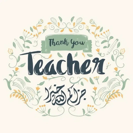 Greeting card teacher flower - Islamboekhandel.nl