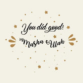 Gold ster confetti muurstickers op de greeting card you did good