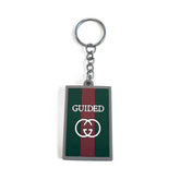 Gucci guided sleutelhanger met GG logo en groen-rood-groene streepontwerpen