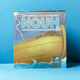 Boekomslag van Het verhaal van de profeet Nouh met Noah’s Ark op stormachtige zeeën