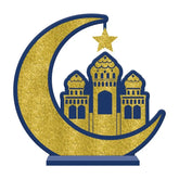 Houten standaard 'maan' glitter - Islamboekhandel.nl