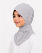 Instant hijab - kinderen - Grijs