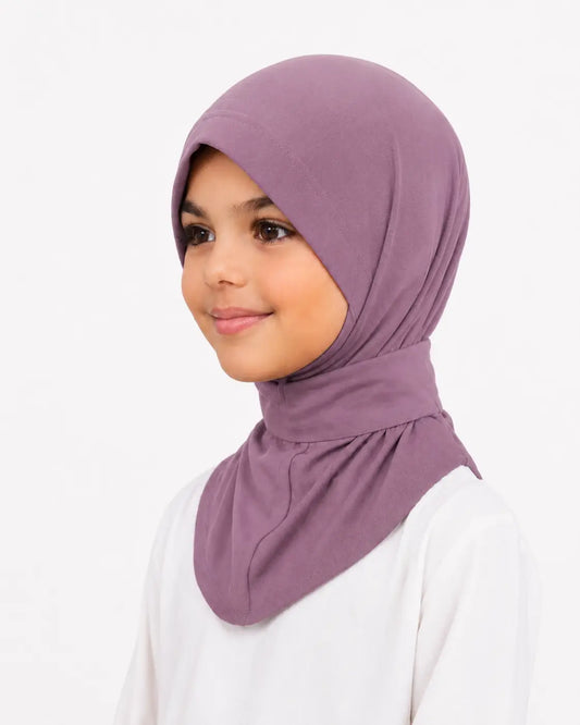 Instant hijab - kinderen - mauve
