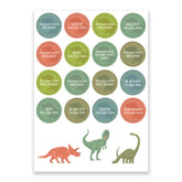 Stickerblad met Islamitische Beloningsstickers en Dino-illustraties voor kinderen