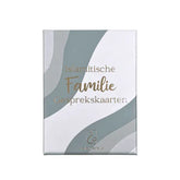 Islamitische Familie Gesprekskaarten met een minimalistisches ontwerp in grijs en wit