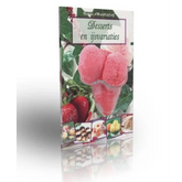 Kookboek deserts met ijsvariaties, cover met roze ijs en aardbeien