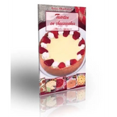 Kookboek taarten met een cheesecake en aardbeien op de cover in de Kookboek taarten collectie