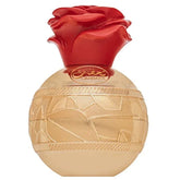 Lahdath rode roos parfumfles met gouden accenten en Lattafa parfum design