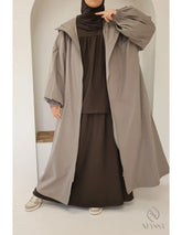 🌧️ Lange damesjas – Oversized pasvorm - Islamboekhandel.nl