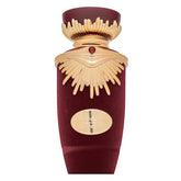 Bordeaux parfumfles met gouden zonnestraalaccenten van Lattafa Parfum Sakeena