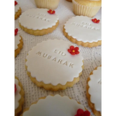 Eid Mubarak versierde koekjes met Letterstempel voor feestdagen decoratie