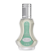 Mint groene Lovely Sprayfles 35ml met zilveren dop en label, fris en elegant