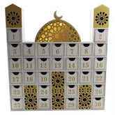 Ramadan Luxe houten kalender met LED licht (verkrijgbaar in wit of Zwart) -Variant1 - Islamboekhandel.nl