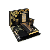 Ornate zwarte en gouden Victoriaanse schrijfbureau in Luxe Kaaba cadeauset met gebedskleed tasbih koran