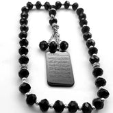 Luxe Zwarte Tasbih / Auto Hanger met Ayat al-Kursi