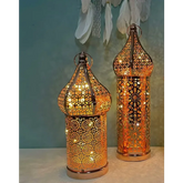 Marokkaans Lantaarn met LED licht -Rosé kleurig - Islamboekhandel.nl