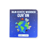 Kinderboek met blauwe kaft over koran en dieren uit Mijn eerste woorden uit de Koran -dieren