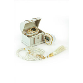 Mini bruidschatkist met tasbihteller en tasbih - Islamboekhandel.nl