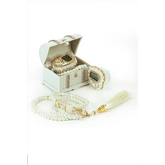 Mini bruidschatkist met tasbihteller en tasbih - Islamboekhandel.nl