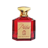 Roze glazen parfum spray Blackroot Rouge met gouden dop, geïnspireerd door Baccarat Rouge
