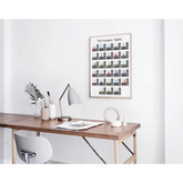 Framed Poster A2 Alphabet educatieve poster met Arabisch alfabet voor leren