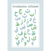Poster Arabische alfabet blauw - Islamboekhandel.nl