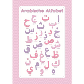 Arabische letters poster Arabische letters roze voor leren en decoratie